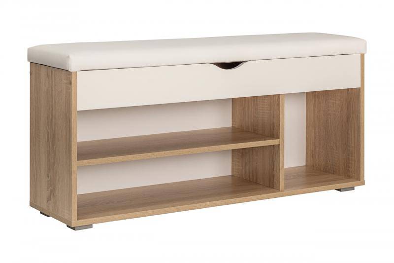 Открытая тумба для обуви с мягким сиденьем