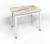 Стол СМ-4 Флорида ноги окрас круглый белый/серебро Стол СМ-4 Флорида ноги окрас круглый белый/серебро
