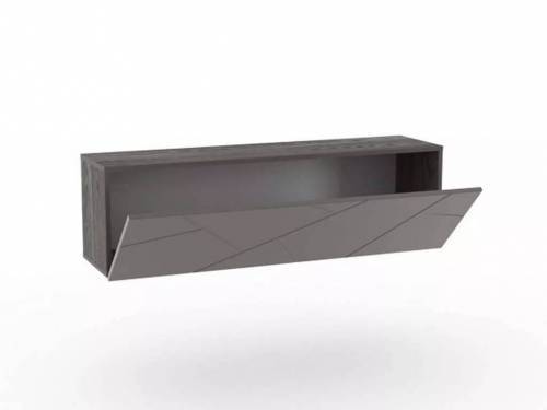 НМ 014.21 Шкаф навесной Саммит / ясень анкор тёмный / графит софт (открывание вниз)