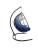 Подвесное кресло ДЛЯ ДВОИХ с ротангом чёрное, синяя подушка Подвесное кресло ДЛЯ ДВОИХ с ротангом чёрное, синяя подушка
