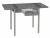 Стол обеденный ЭКО 80*60 с ящиком / Сосна пасадена /Опора № 2-круглая серебристый металлик
