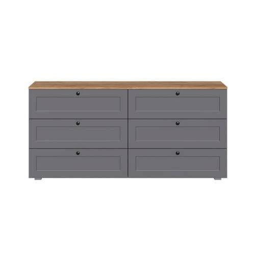 Комод Остин 16.240, Серый Графит/Дуб Золотой Крафт