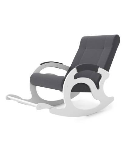 Кресло-качалка Тироль - БЕЛЫЕ ткань ГРАФИТ амиго Графит