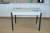 Стол обеденный Альфа фотопечать /бетон белый Квадраты на белом / опора квадро  черная