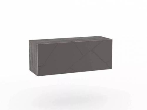 НМ 014.21-01 Шкаф навесной Саммит / ясень анкор тёмный / графит софт (открывание вниз)