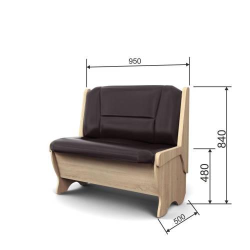 Скамья Лотос 950 дуб/умбер
